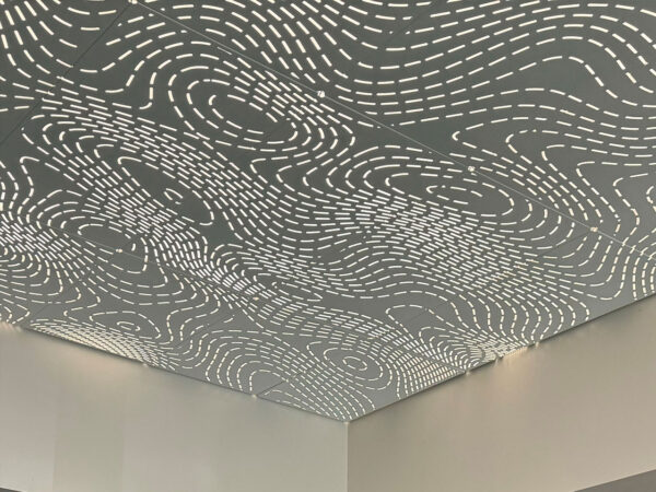 Backlit Perforate metal ceiling